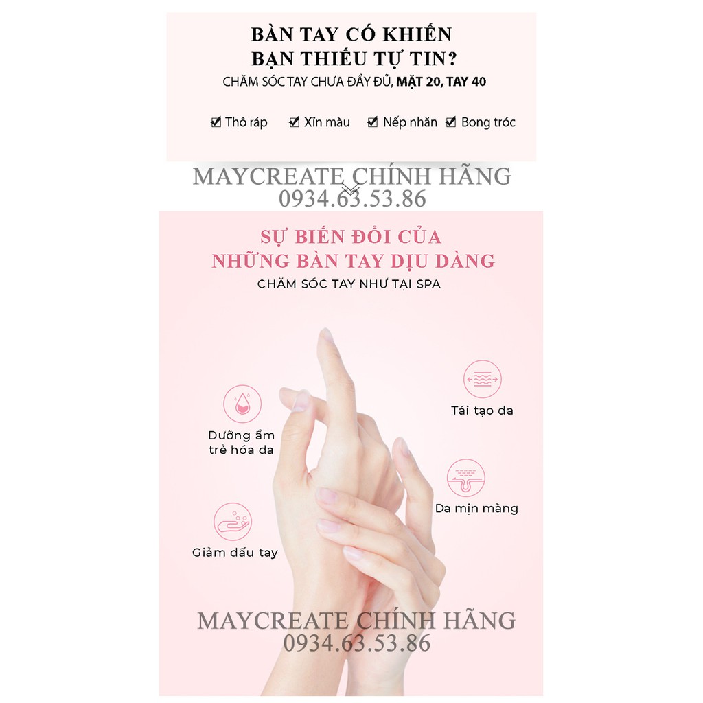 Kem Dưỡng Da Tay Maycreate Hand Cream Hàng Nội Địa Trung.