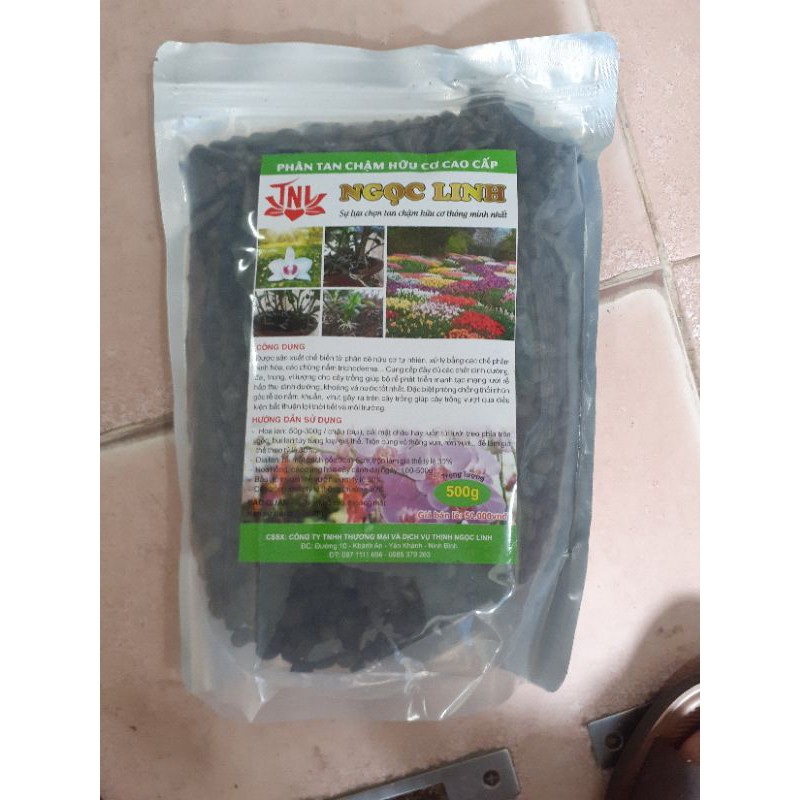 CHẾ PHẨM PHÂN TAN CHẬM HỮU CƠ CAO CẤP NGỌC LINH GÓI 500GR.