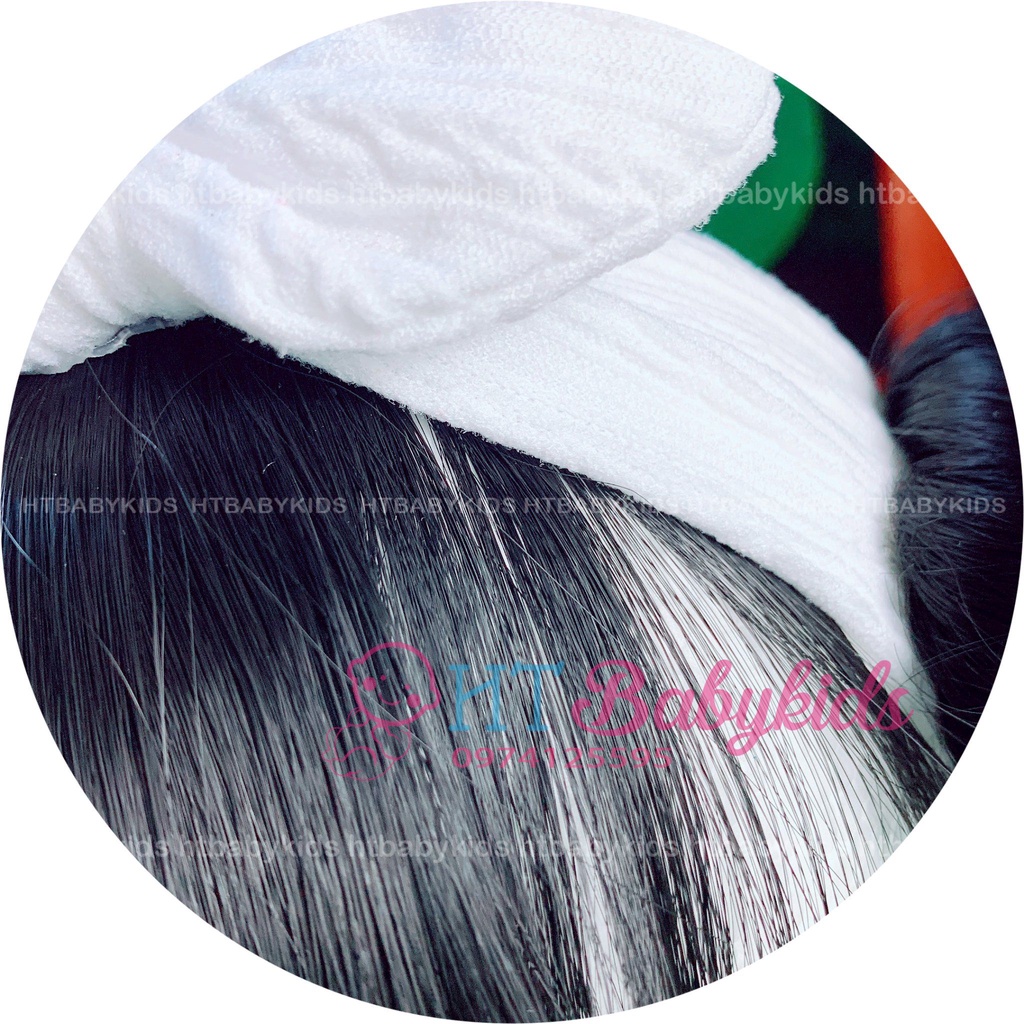 [ HÀNG LOẠI 1 ] Băng Đô Turban Tóc Giả Thỏ Cho Bé Gái Sơ Sinh Đáng Yêu
