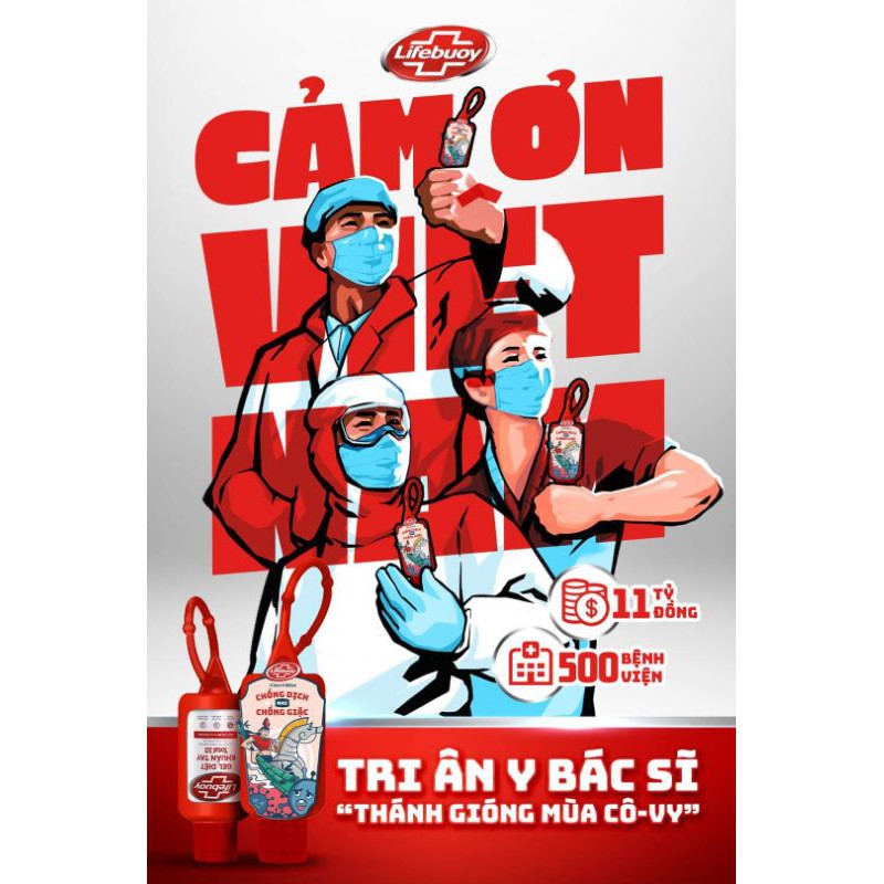 Gel rửa tay khô Lifebuoy 50ml kèm vỏ/100ML/235ML/500ML