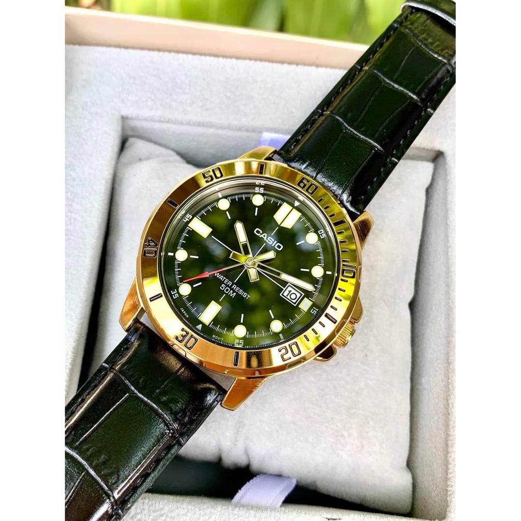 Đồng Hồ Nam Casio Standard MTP-VD01GL-1E Chính Hãng - Dây Da | Casio Standard MTP-VD01GL-1E