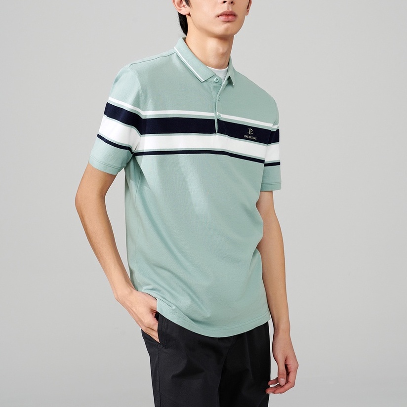 HLA - Áo Thun Polo Nam Fashion Striped Comfortable Small Standard Polo Shirt