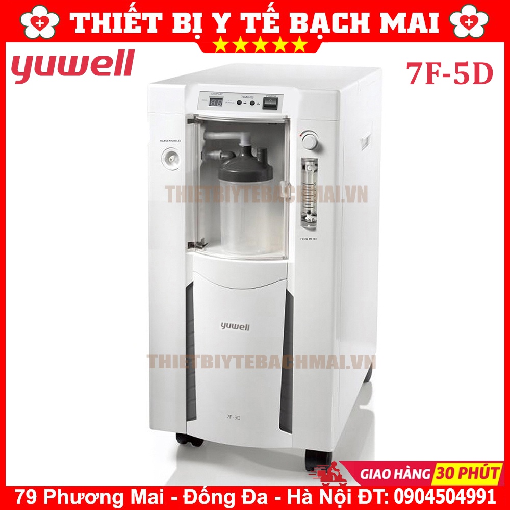 [Hàng Chính Hãng - Siêu Rẻ] Máy Tạo Oxy 5 Lít Yuwell 7F-5D Chất Lượng Cao