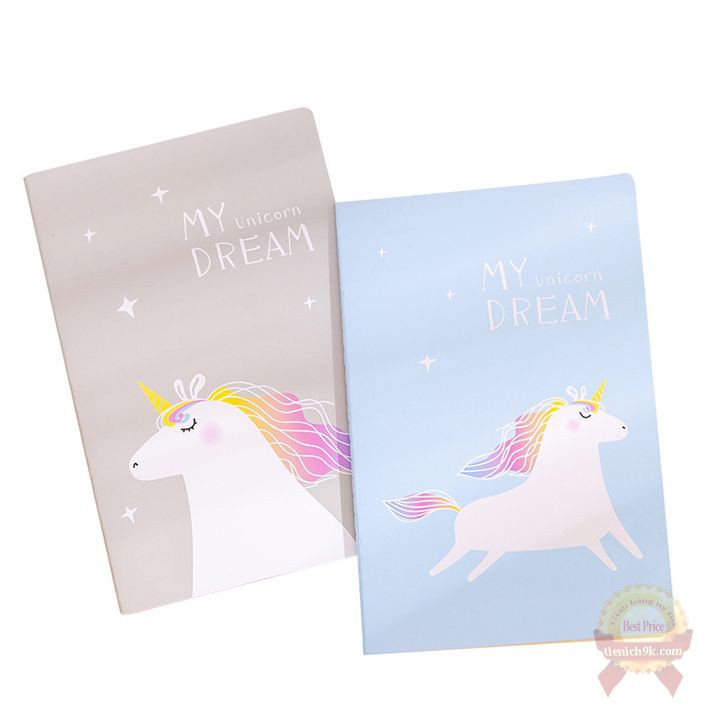 Vở sổ ghi chú kẻ ngang 30 trang đẹp hình kỳ lân unicorn dễ thương cute