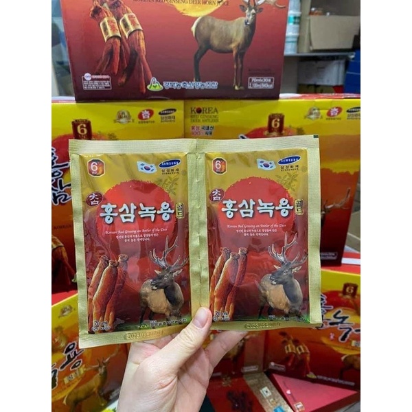 Nước Hồng Sâm Nhung Hươu Kanghwa Hàn Quốc Hộp 30 Gói X 70ml - Tăng Đề Kháng, Chống Lão Hóa