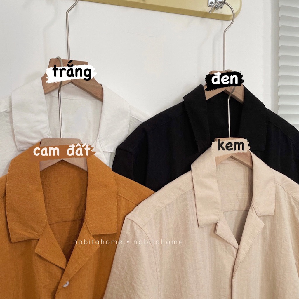 NOBITA HOME - SƠ MI TAY NGẮN VẢI LINEN BRAINTREE