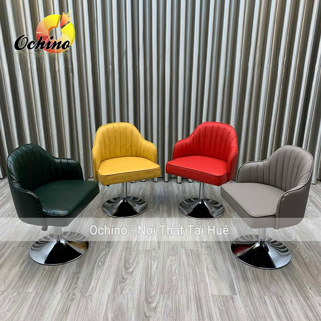 Ghế Trang Điểm Xoay Mẫu Vân Sò Da Chân 30-50Cm Và Xoay 360 Độ (Hàng Sẵn)