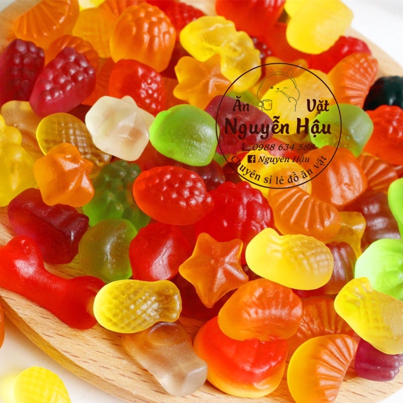 500GR KẸO DẺO CHIPCHIP TRÁI CÂY MIX HÌNH TUỔI THƠ