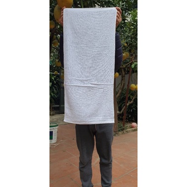 [Hàng loại A] Khăn bông tắm khách sạn, gội đầu trắng kích thước 35cmx80cm/ Sợi cotton (110~120g) #khantamtrang