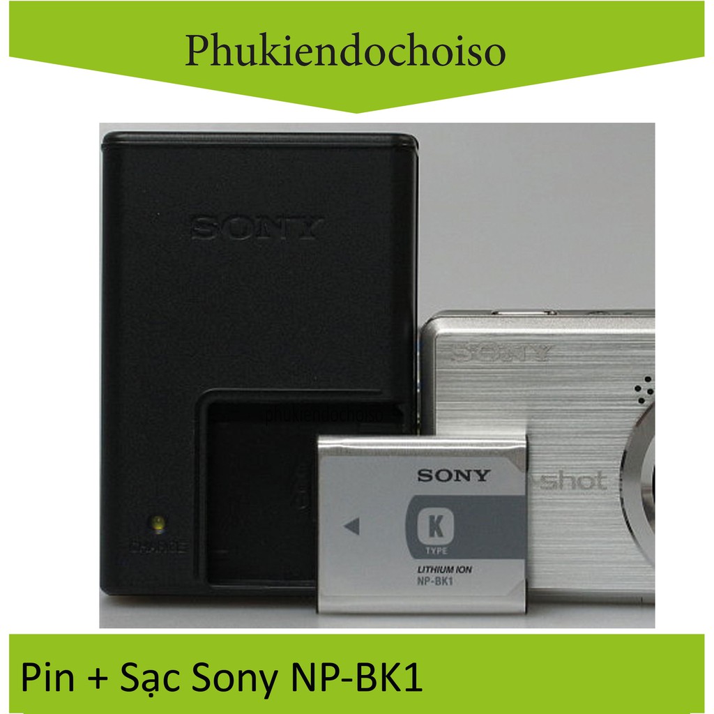Bộ pin sạc thay thế 1 Pin 1 Sạc máy ảnh Sony NP-BK1