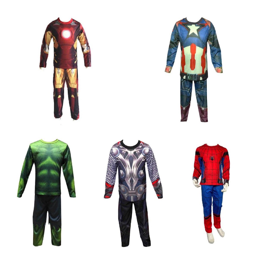 Halloween children's Captain America IronMan Thor Spider-Man Optimus Prime Bumblebee Stormtrooper Dark Warrior Hulk Cosplay Costume clothes transformers Star Wars Set