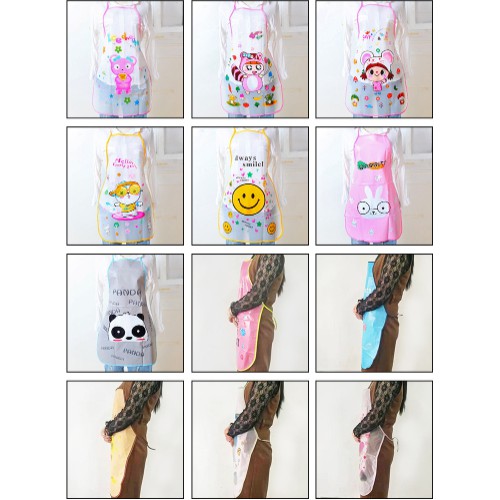 Tạp Dề Nhà Bếp Họa Tiết Hoạt Hình Dễ Thương, Chống Thấm Nước Cực Tốt