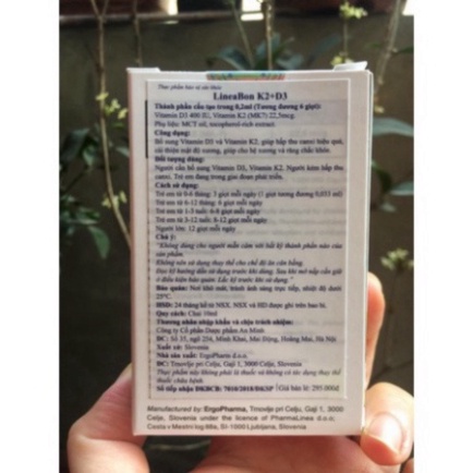 Vitamin D3 K2 lineabon tăng chiều cao cho trẻ