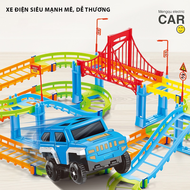 Sale Sốc Đồ Chơi Lắp Ráp Lắp Ghép Đường Đua Ô Tô Xếp Mô Hình Đường Ray Tàu Hỏa Xe Lửa, Đồ Chơi Trẻ Em Cho Bé Gái, Trai