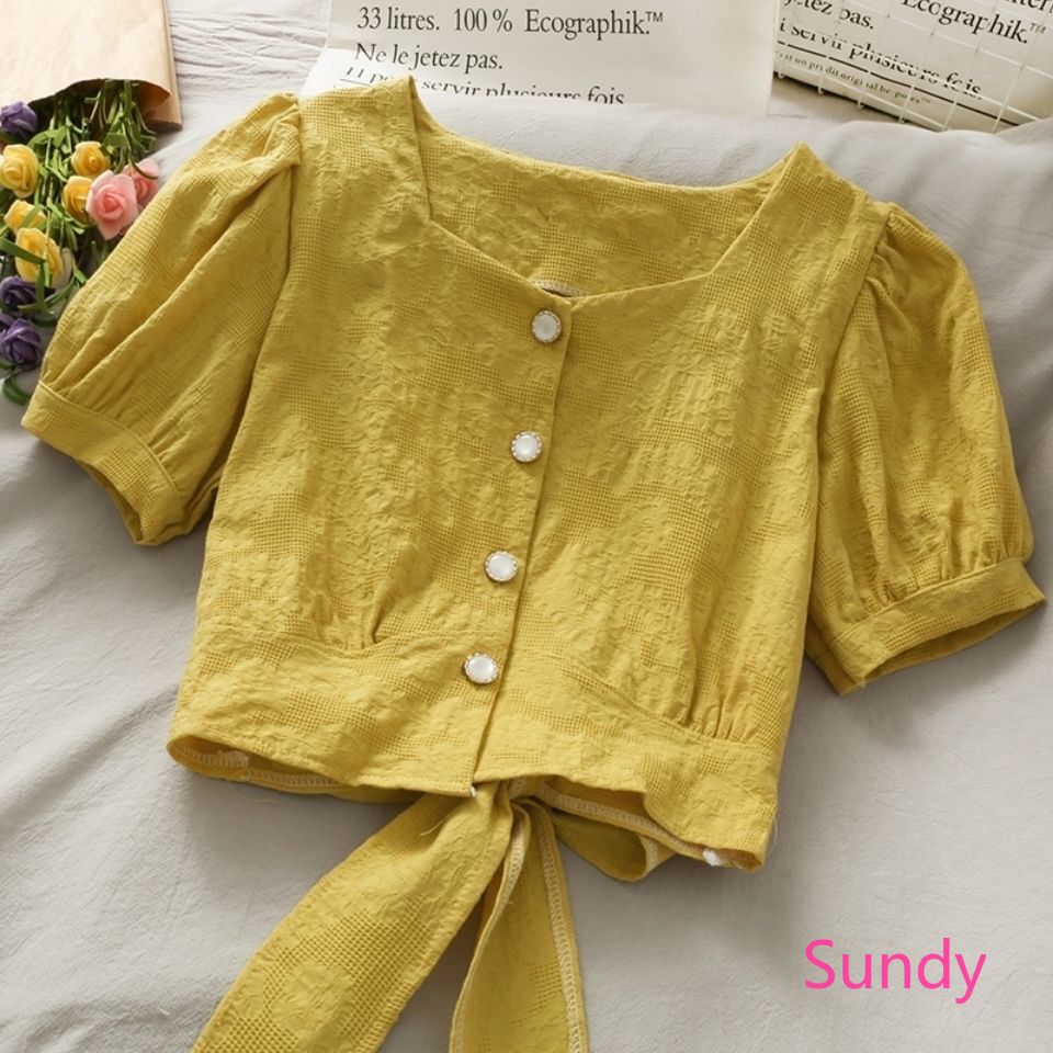 Áo sơ mi 1 hàng nút Retro mùa hè | BigBuy360 - bigbuy360.vn