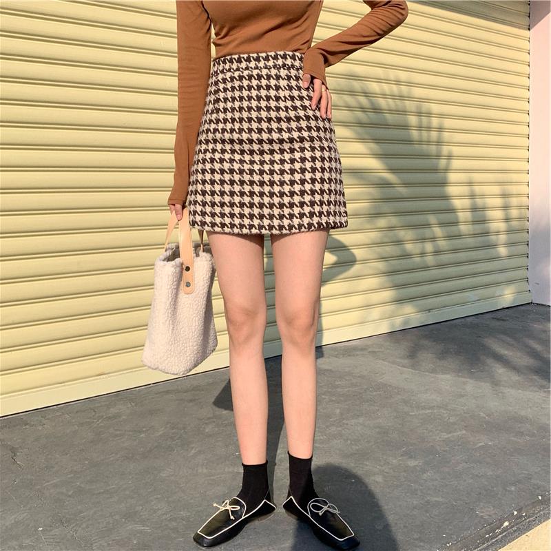 Chân Váy Sọc Ca Rô Dáng Ôm Thời Trang Xinh Xắn Cho Nữ