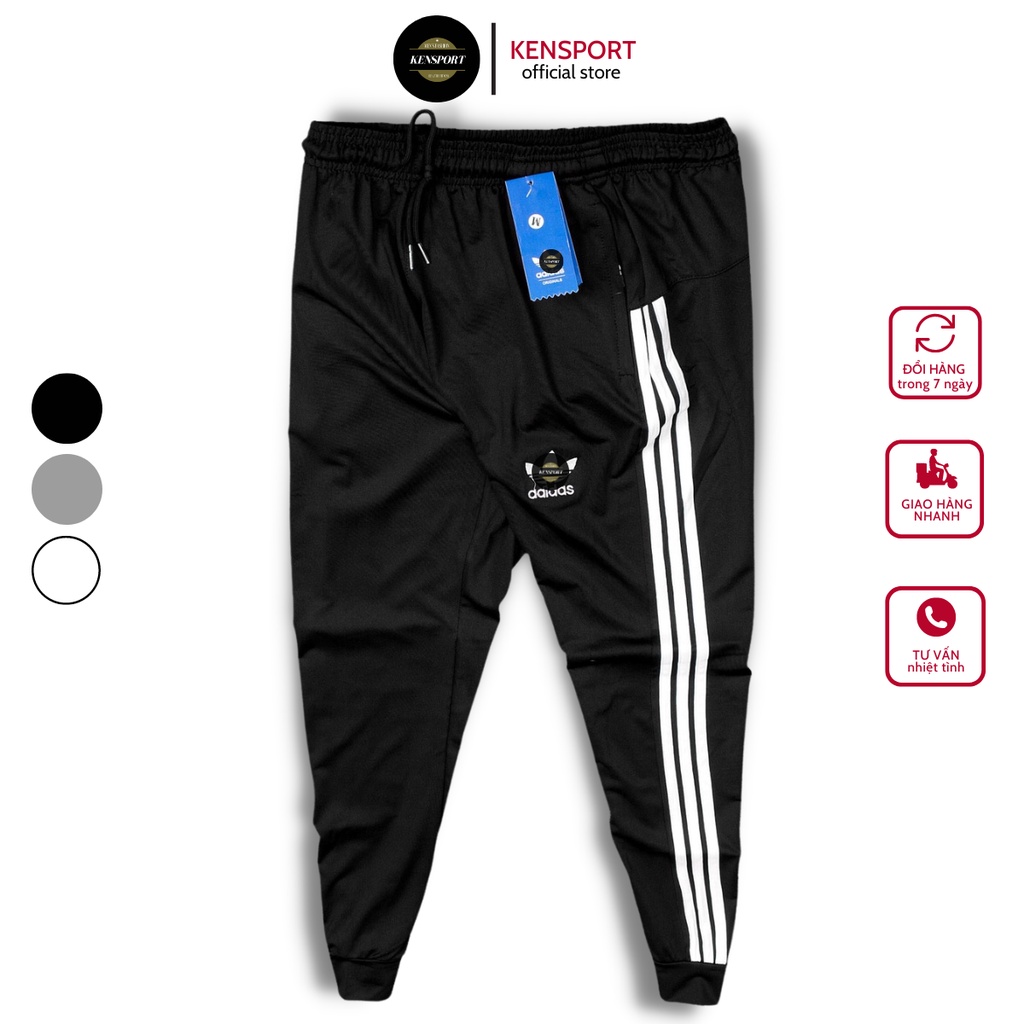 Quần dài thể thao nam, quần jogger nam thể thao ống bo chất liệu thun poly mềm mịn co dãn Q167