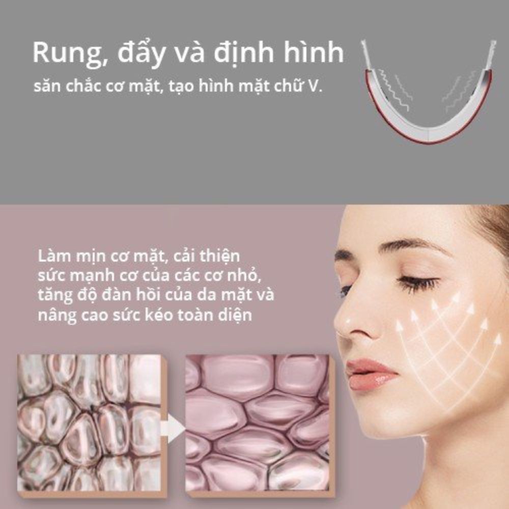 Máy xóa nọng cằm nâng cơ mặt vilne H1031 , massage mặt giúp trẻ hóa da công nghệ hàn quốc chuẩn spa , bảo hành 12 tháng