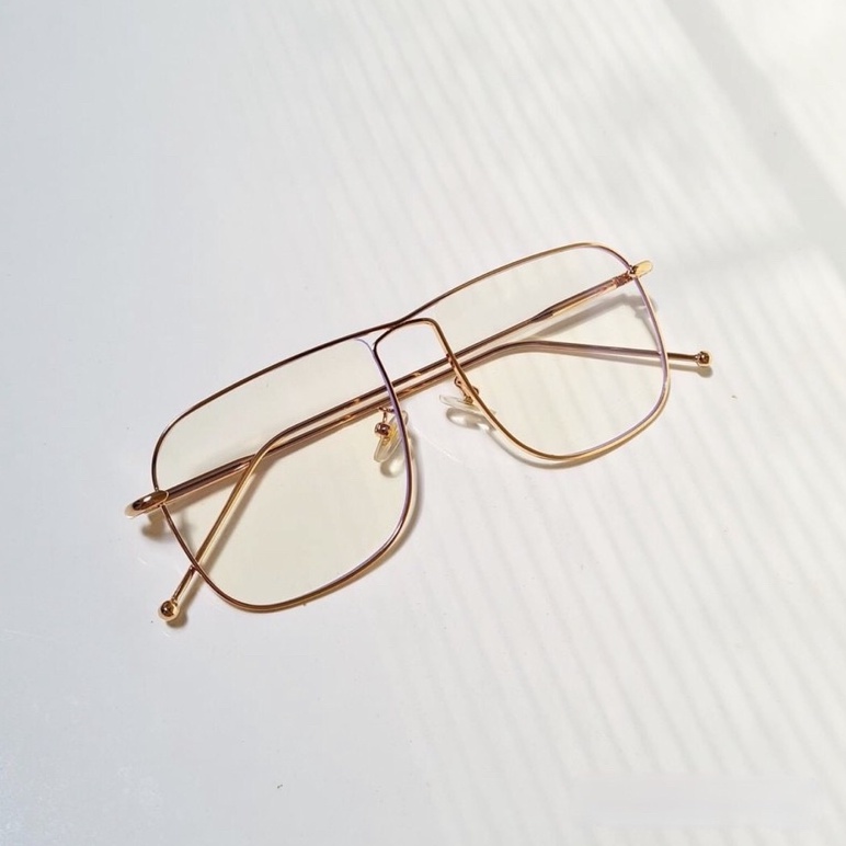 Kính thời trang nam nữ WILSON GLASSES mắt vuông to đẹp nhựa chống bụi đi đường