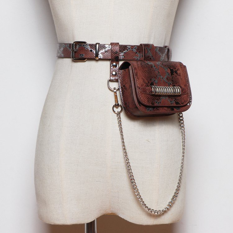 Belt bag/Túi dây nịt hộp xích da nổi