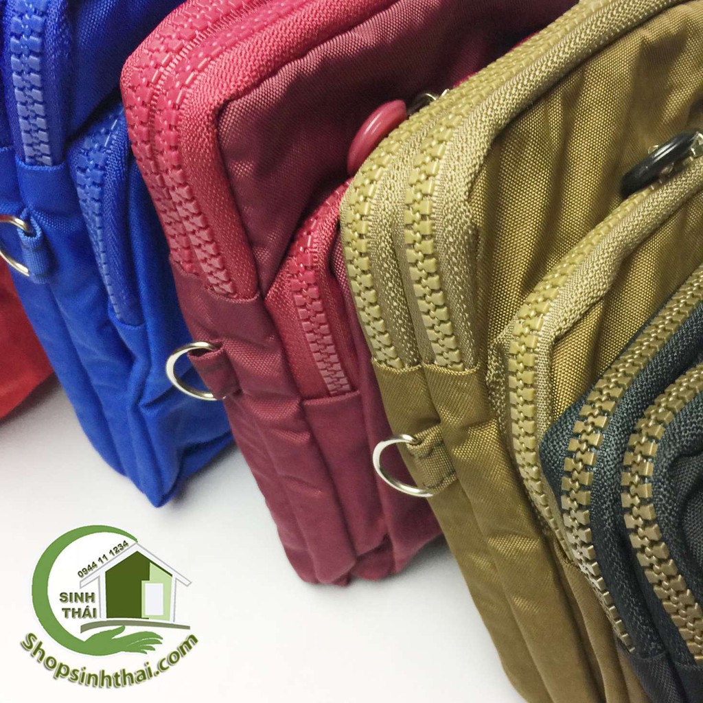 Túi đeo chéo Kipling màu trơn - túi du lịch nhỏ gọn đựng điện thoại, bóp ví tiền - 20cm x 14cm - màu ngẫu nhiên