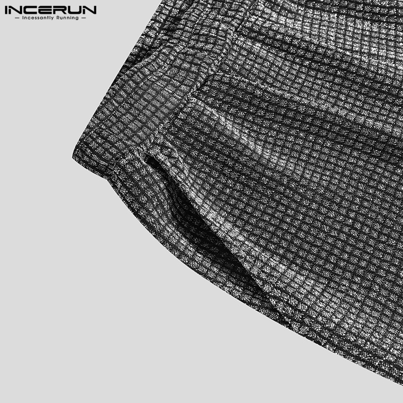 Quần baggy INCERUN dài ống thẳng eo co giãn thời trang dành cho nam