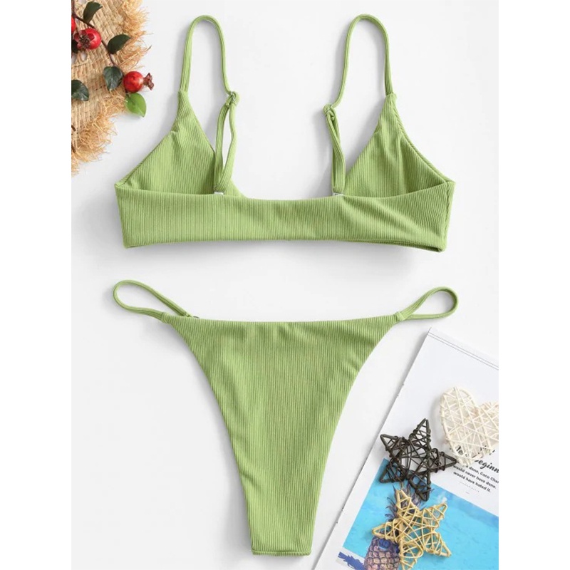 Bộ Bikini Dạng Vòng Tròn Màu Trơn Quyến Rũ Hợp Thời Trang Cho Nữ
