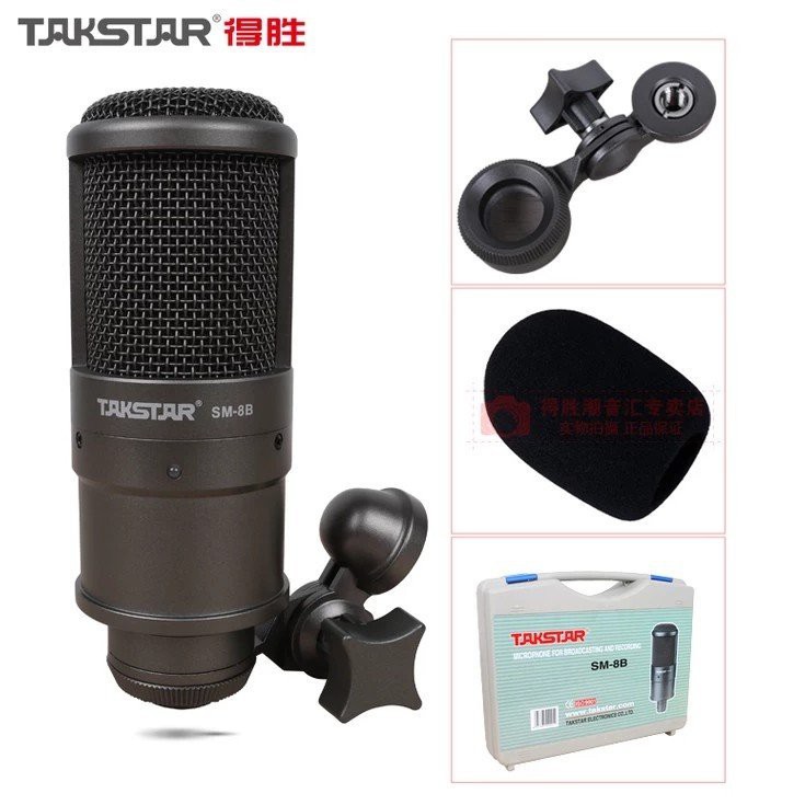 Mic thu âm Takstar SM8B dùng nguồn 48v phu hợp để hát livestream