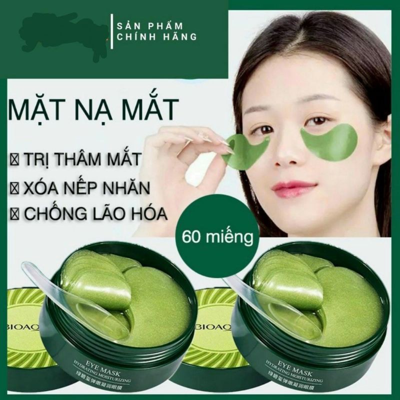 Hộp 60 miếng - Mặt nạ giảm thâm quầng, bọng mắt, nhăn mắt của Bioaqua