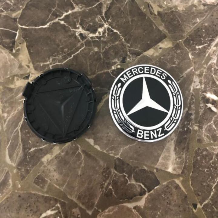Biểu tượng Logo Mercedes Benz chụp mâm, vành, bánh xe ô tô - Đường kính 75MM - Mã sản phẩm BZ75