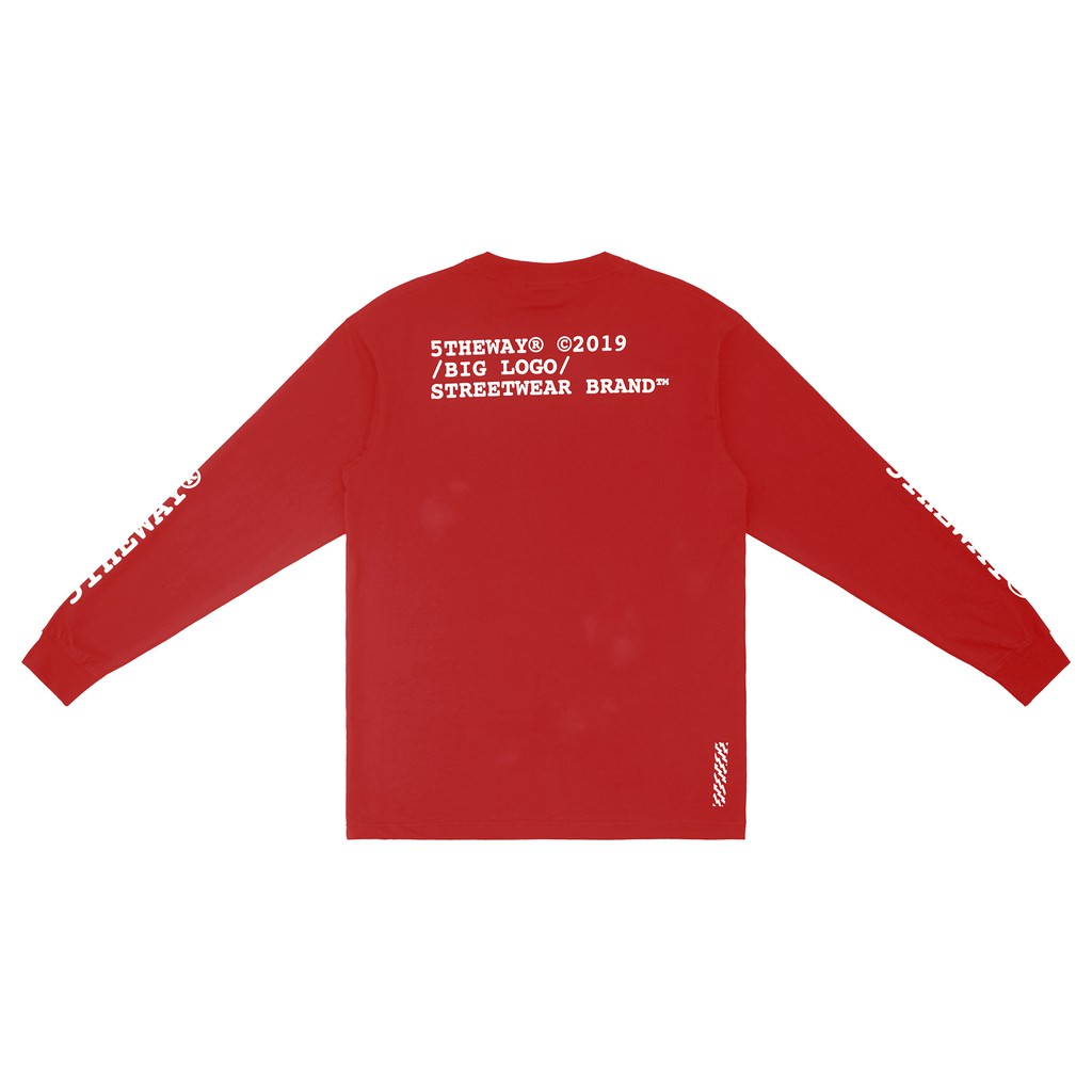 5THEWAY® /trademark™/ TRADITIONAL FIT LONG SLEEVE TEE™ in RED aka Áo Thun Đỏ Tay Dài | BigBuy360 - bigbuy360.vn