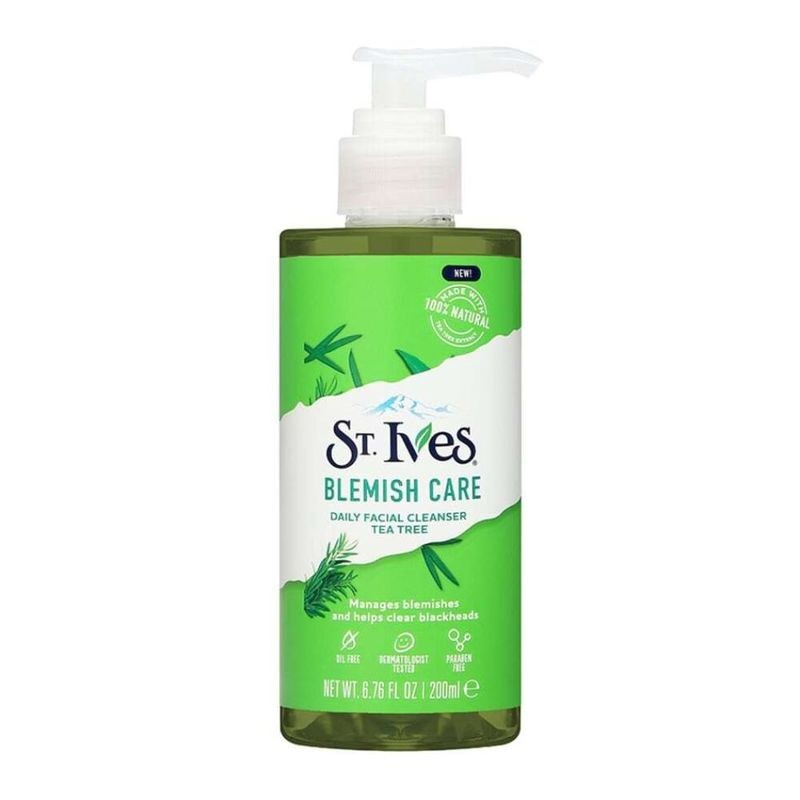 [STIVES] Gel rữa mặt St.ives 200ml dạng chai vòi 200ml cho da dầu mụn, da nhạy cảm