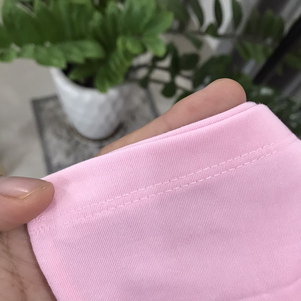 Áo Thun Trơn Màu Hồng Phấn Ảnh Chụp Thật Ngắn Tay Cổ Tròn Form Vừa Unisex Dùng Chung Cho Nam Và Nữ