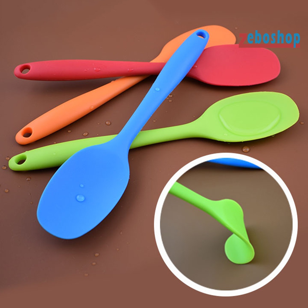 Muỗng Silicone Cán Dài Chống Dính Tiện Dụng Cho Nhà Bếp