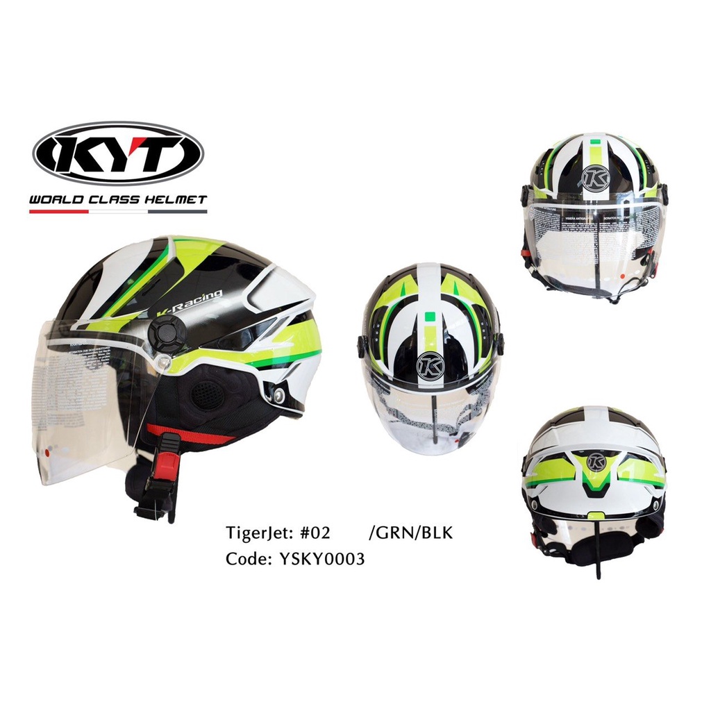 Nón bảo hiểm 3/4 KYT Tiger Jet cao cấp mẫu mới nhất