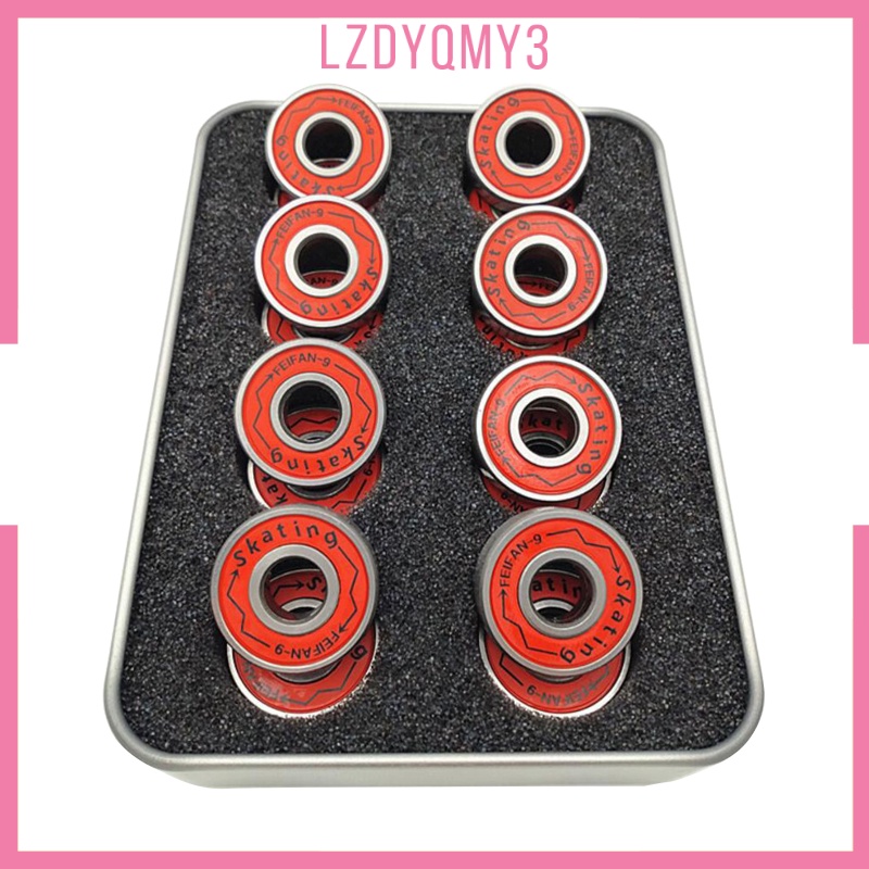 Hausgarden 16Pc Ván Trượt Dài Vòng Bi Chính Xác ABEC 9 Cho Giày Trượt Nội Tuyến