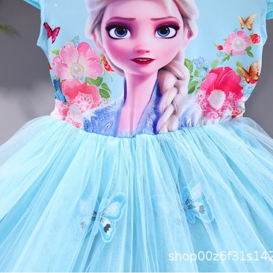 Váy đầm công chúa Elsa xinh xắn cho bé 2-7 tuổi đi học, đi chơi