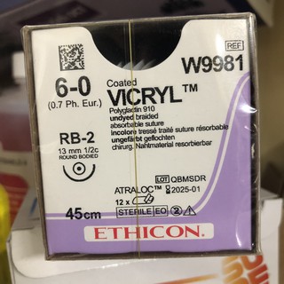 Chỉ phẫu thuật thẩm mỹ Vicryl 6/0 [Giá 1 sợi]