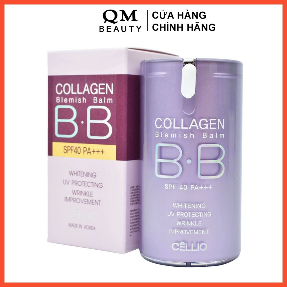 Kem nền BB Collagen Cellio Blemish Balm SPF 40 PA+++ chống nắn trang điểm Hàn Quốc