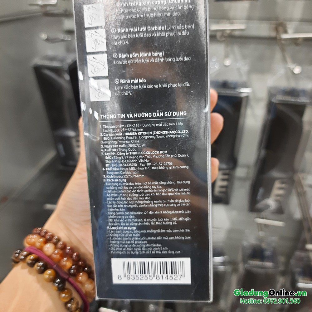 Dụng Cụ Mài Dao Kéo Lock&amp;Lock 4 Lớp CKK114 / CKK113 - Larva Store