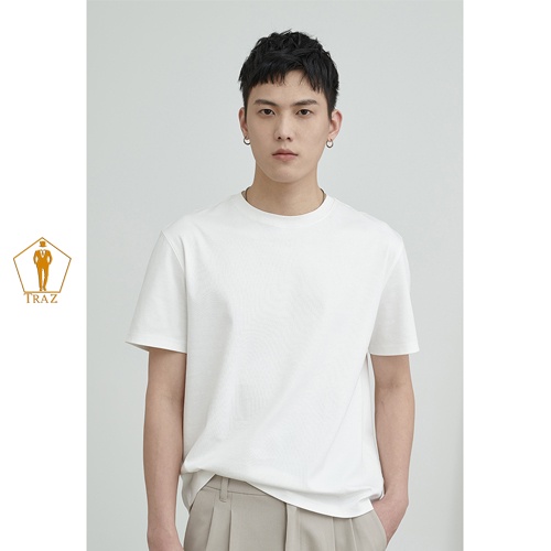 Áo thun Phông 265G Nam, Nữ Trắng Đen TRAZ Cổ Tròn Dáng Phom Rộng Suông Cộc Ngắn Tay Lỡ Trơn(Aó Dày 100 cotton)