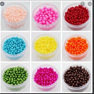 Hạt châu có lỗ 6mm, hạt cườm,hạt bẹt, ngọc trai nhựa đủ màu