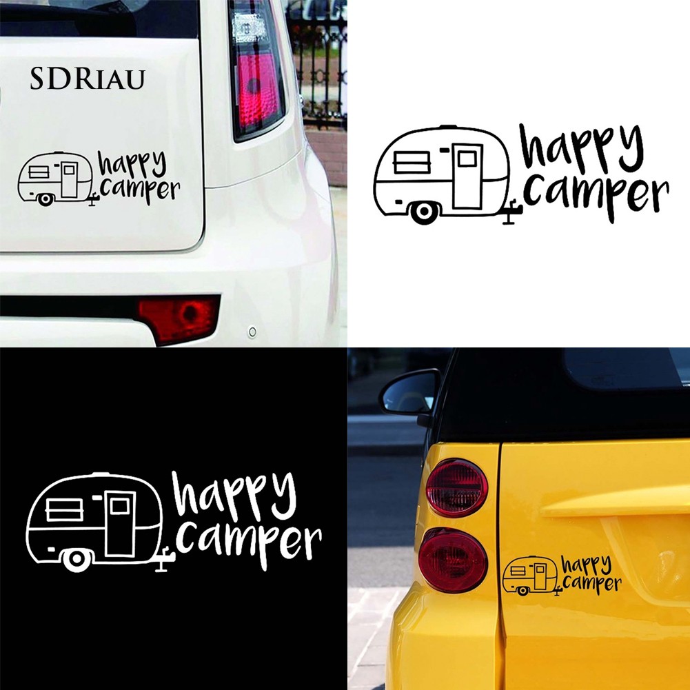 Decal dán trang trí " Happy Camping " cho xe hơi / xe tải