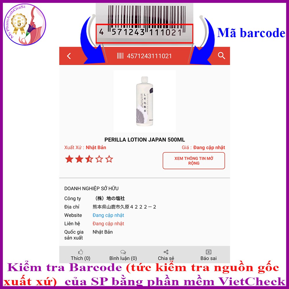 Nước hoa hồng dokudami sáng da lá tía tô 500ml japan