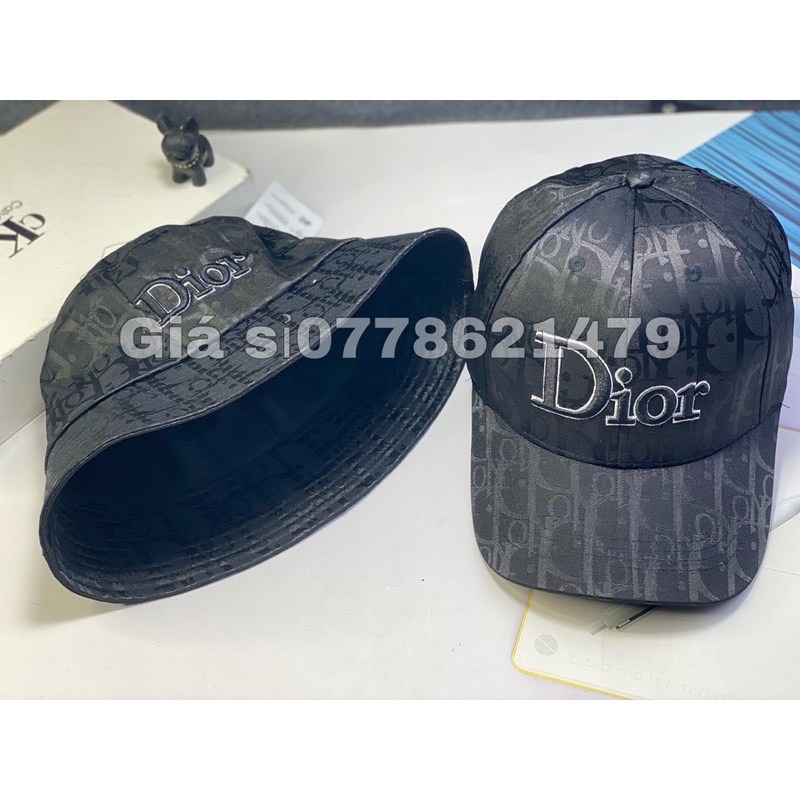 combo nón cặp 2 thêu 2 kiểu - mũ vành cụp bucket + kết lưỡi trai nam nữ thời trang hàn quốc