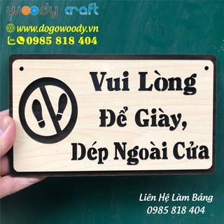 Bảng Gỗ - Mẫu Để Dép Ngoài Cửa