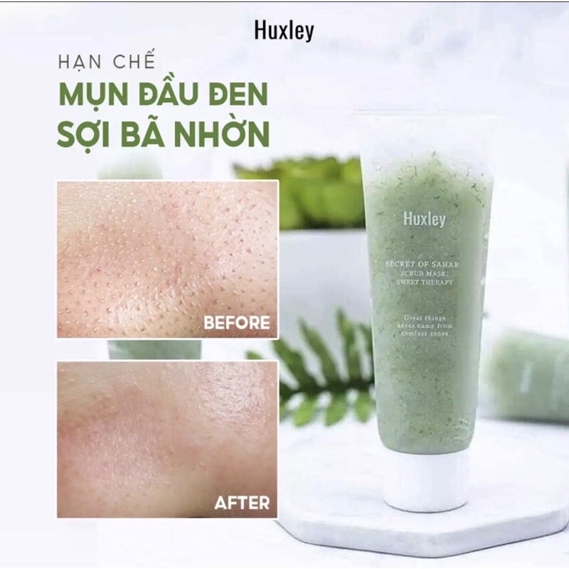 Tẩy tế bào chết Huxley Scrub Mask Therapy 30g chiết xuất từ xương rồng