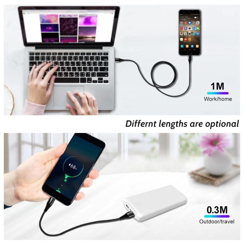 Dây cáp sạc nhanh Ankndo 5A USB loại C thích hợp cho Samsung Galaxy S10 S9 S8 Plus Note 10 9 8