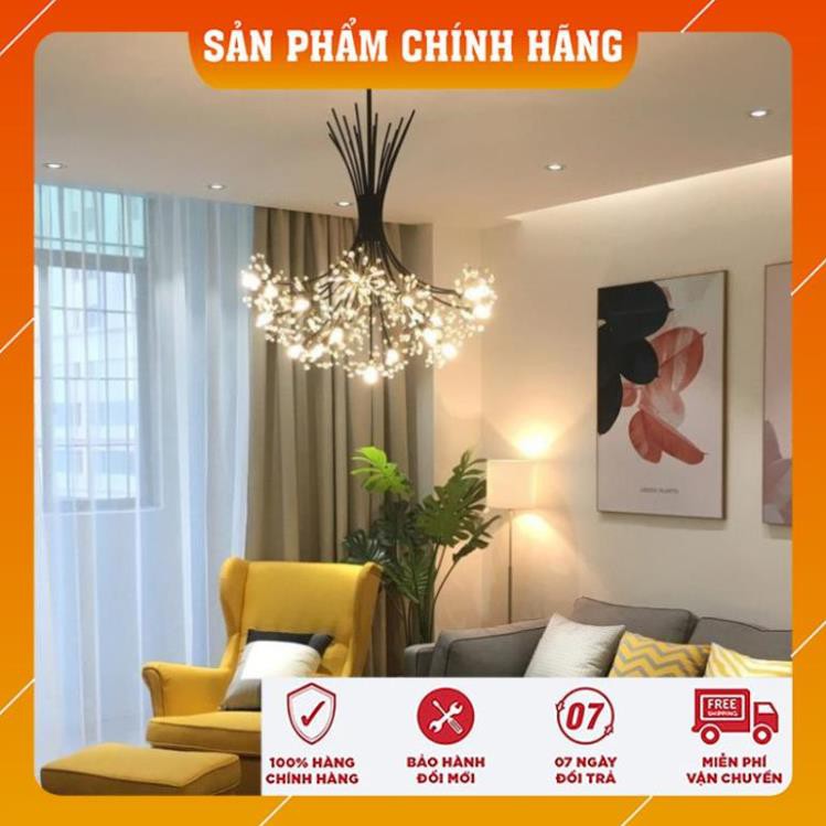 Đèn Thả Trần - Đèn Thả Bàn Ăn HOA TUYẾT Pha Lê Trang Trí Hiện Đại - kèm bóng LED và đế ốp trần