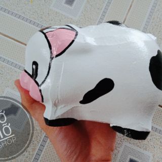 Hep đất bò sữa trắng - heo đất handmade
